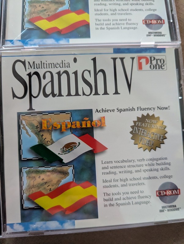 Multimedia Spanish I - IV Four CDs Achieve Spanish Fluency Now! Pro One PC CD gallery