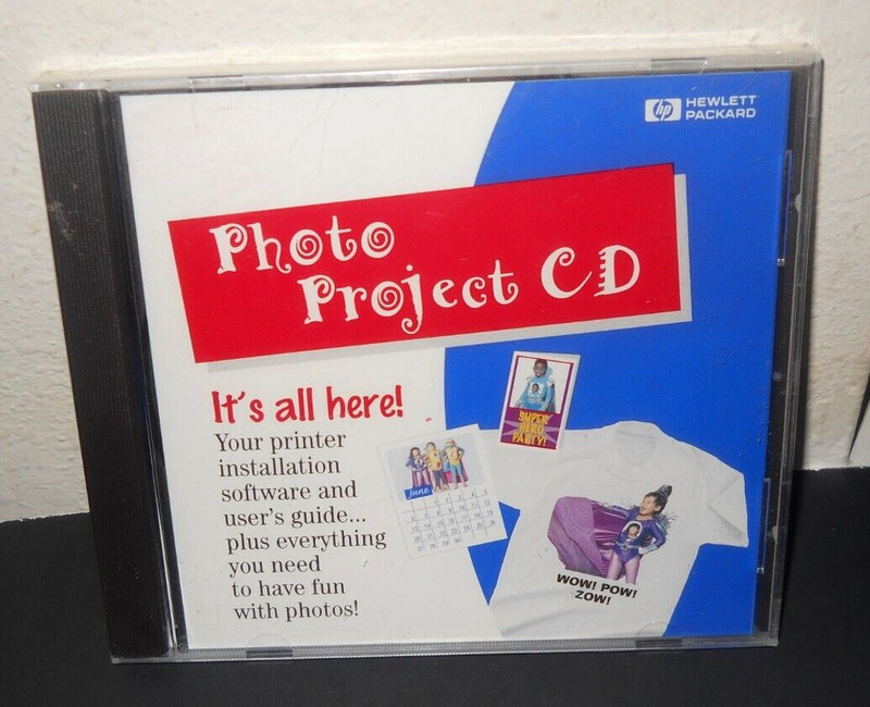 Hewlett Packard Photo Project CD ROM Software And User’s Guide WIN 95 NEW