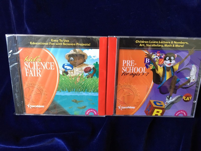 New Twin Pack Kids Science Fair & Pre School For Kids CD Rom Learning Activities