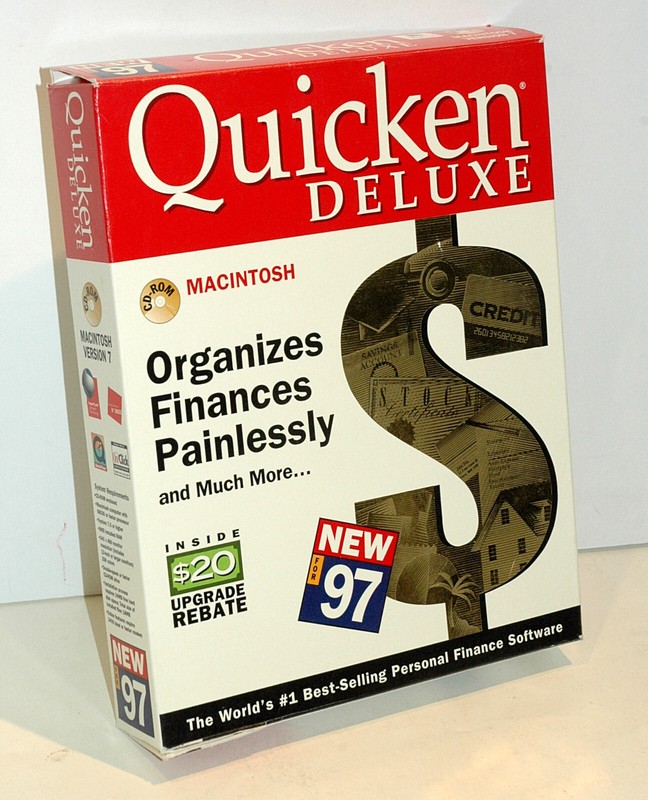 VINTAGE APPLE MACINTOSH SOFTWARE BLOWOUT: Quicken Deluxe 1997 Version 7