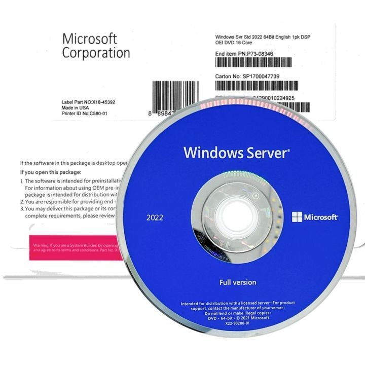 Windows Server 2022 Standard 64-bit License & DVD 16 Core sealed gallery