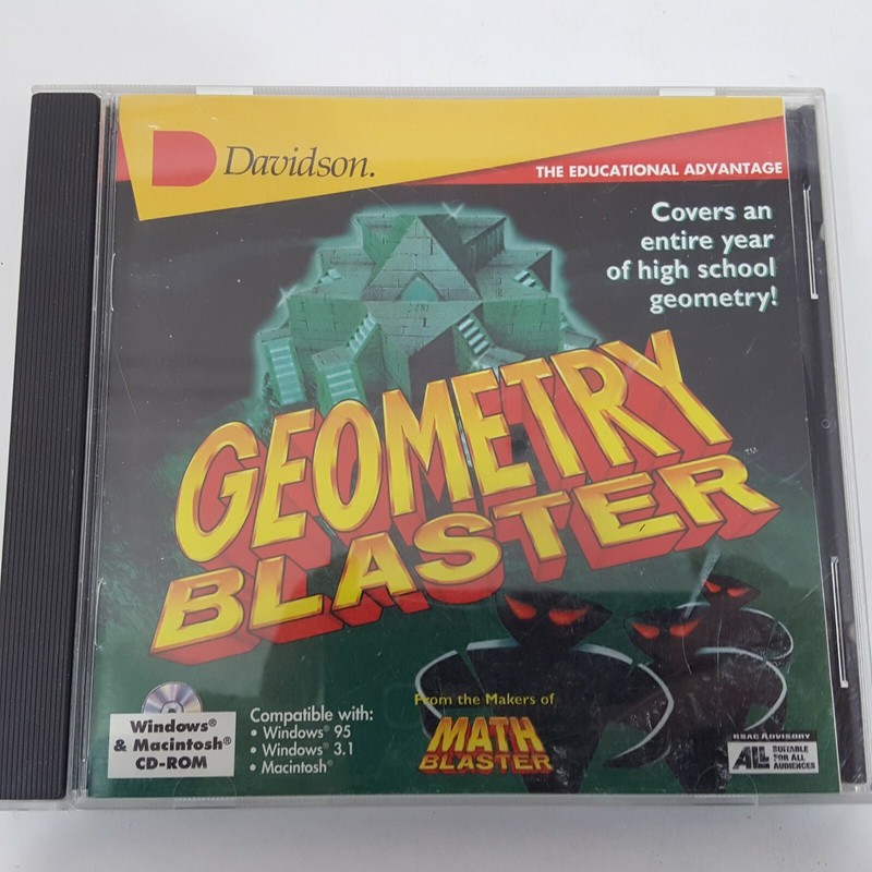 Davidson Geometry Blaster The Math Educational Advantage PC CD Rom Computer Game gallery