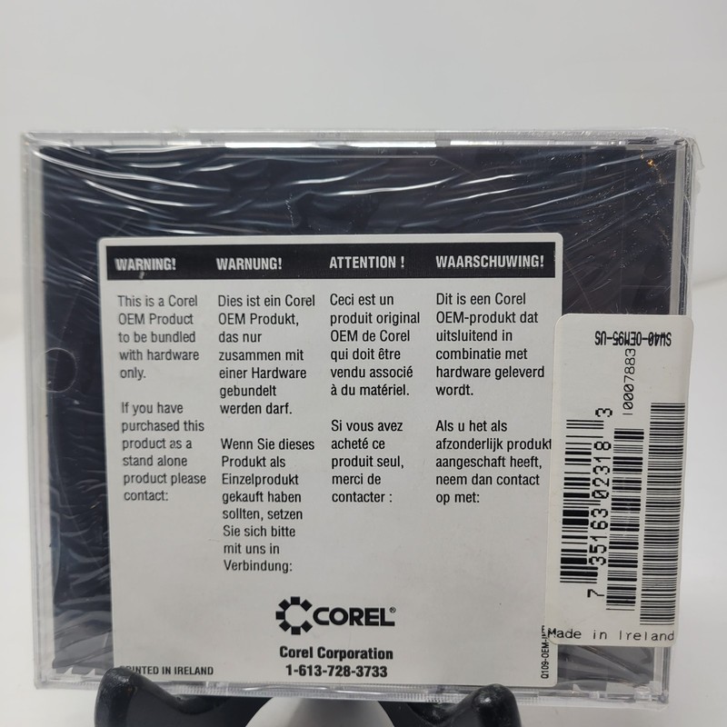Corel DRAW! 4 OEM Graphics Software CD-ROM New Sealed Vintage Made in Ireland gallery