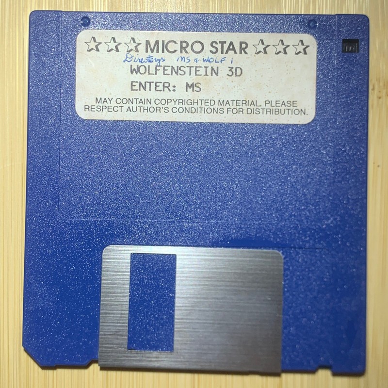 Wolfenstein 3D MS-DOS Floppy Disk – Micro Star
