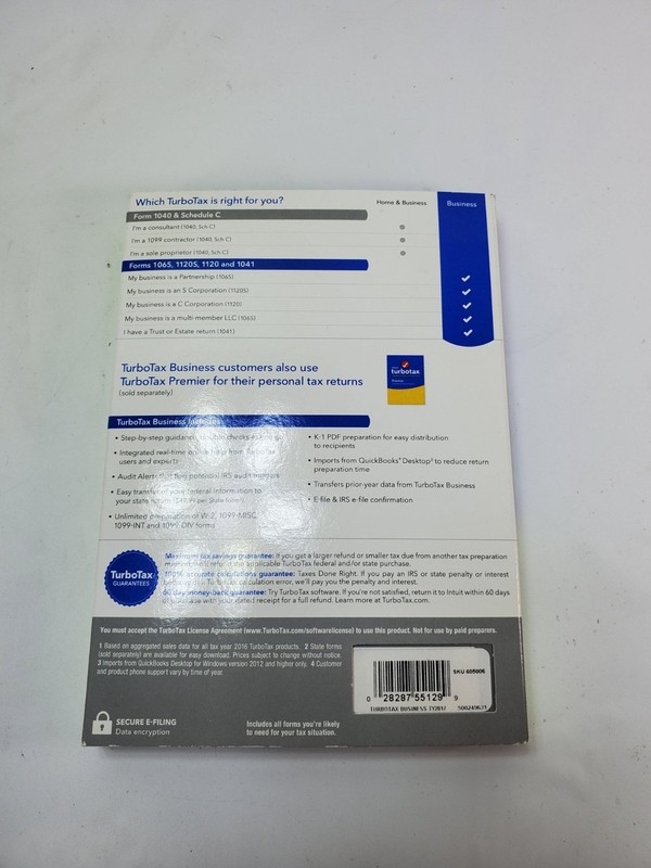Retail 2017 TURBOTAX BUSINESS CD for CORPORATION ESTATE TRUST PARTNERSHIP gallery