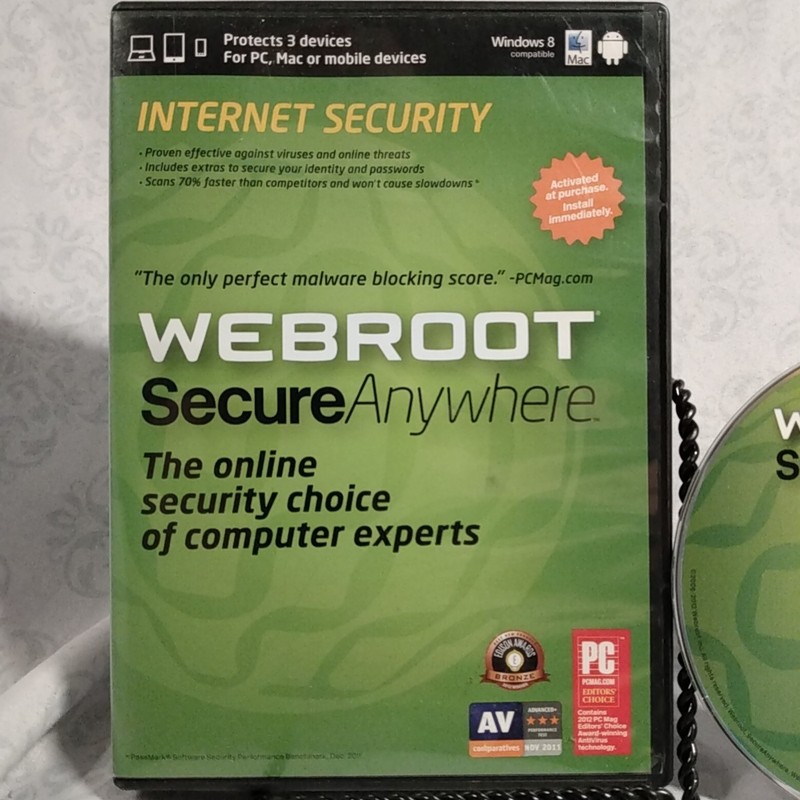 Webroot Software Secure Anywhere Internet Security Plus 2013 for PC, Mac