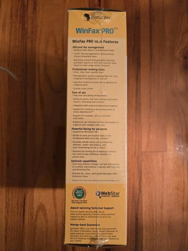 Symantec Winfax Pro Version 9.0 for Windows 98, 95 and NT Sealed 12-83-00035 gallery
