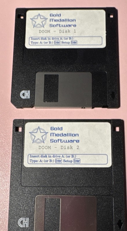 Gold Medallion Software DOOM 3.5″ Floppy Disk Set for DOS Game
