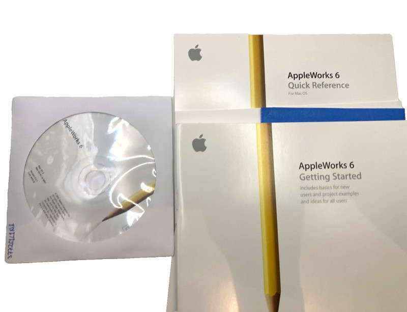 AppleWorks 6 Boxed Version 6.2 for Mac (CD + Manuals) Retail Box – Mac OS X gallery