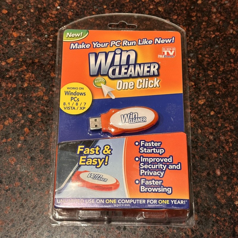 Win Cleaner One Click PC Cleaner USB As Seen On TV Increase Speed Security NEW gallery
