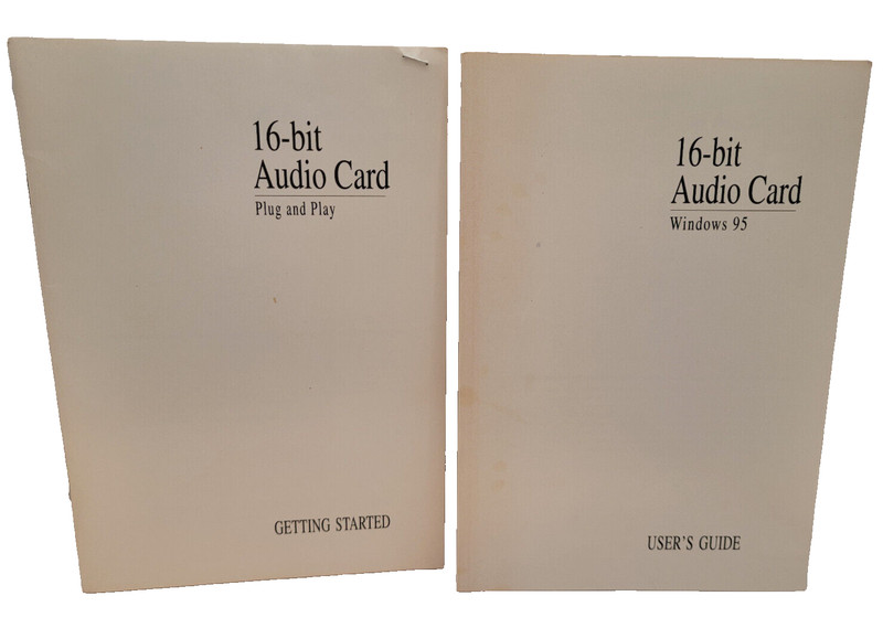 16-bit Audio Card for Windows 95 Getting Started and User’s Guide
