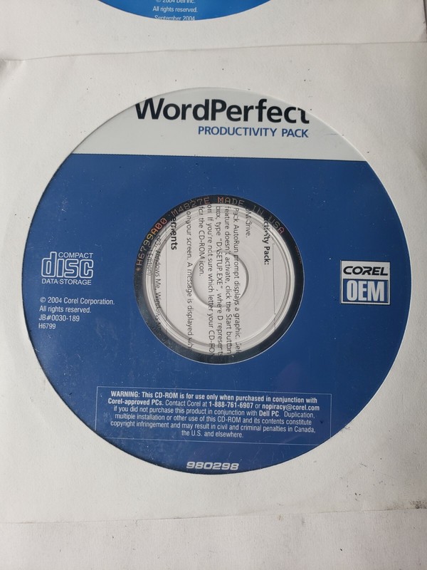 2004 Dell Tools System Software Reinstalling CD Drivers Utilities WordPerfect gallery