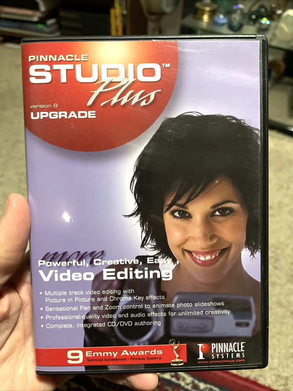 Pinnacle Studio Plus Version 9 Upgrade – 2 Disks+ MANUAL + CODE