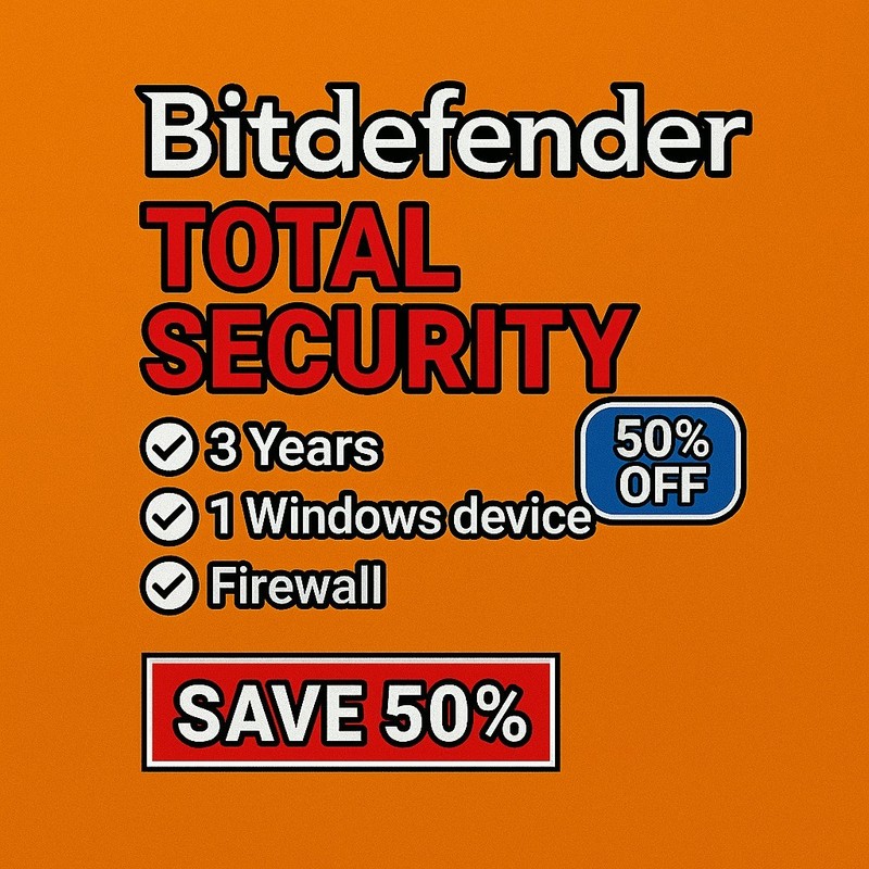 Bitdefender Total Security – 3 Years For 1 Windows Device