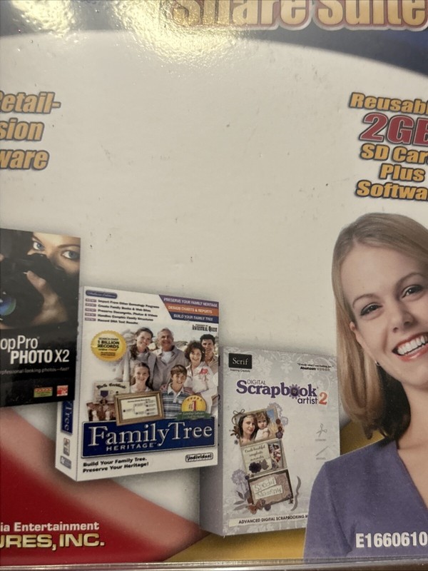 Corel Paint Shop Pro Photo X2 Software Family Tree Scrapbooking On SD Card NEW gallery