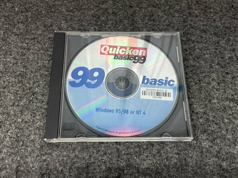 Intuit Quicken Basic 99 Software Disc for Win 95/98/NT4 – CD ONLY!!!!
