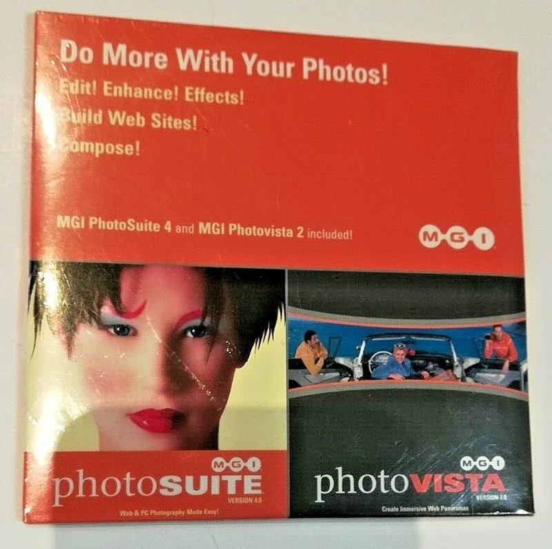 MGI Photosuite 4.0 & Photovista 2 PC Home Software Office Web & Photography NIP