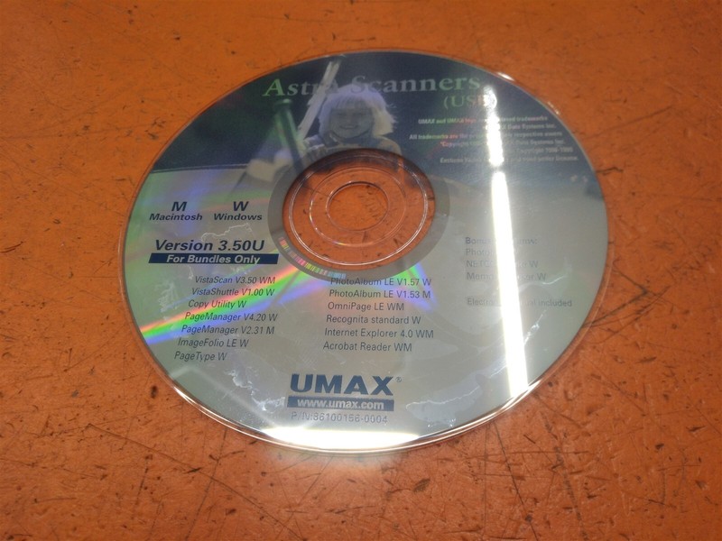 ⭐️⭐️⭐️⭐️⭐️ Astra Scanners USB Version 3.50U CD-ROM 86100156-0004