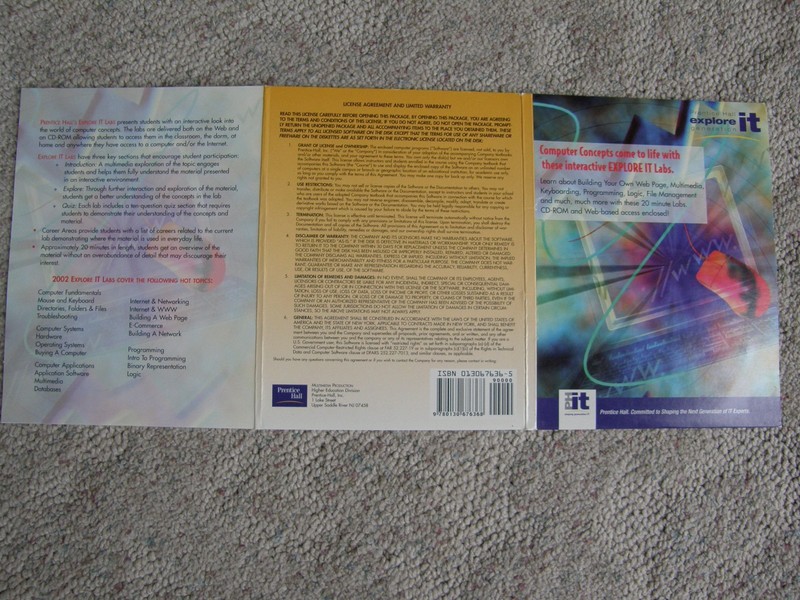 1439) Explore It Labs Web-Based 2002 Prentice Hall CD-ROM Computer Concepts gallery