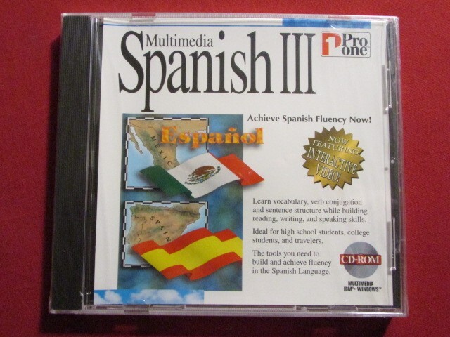 MULTIMEDIA SPANISH III 1PRO ONE 1996 CD-ROM NEW SEALED MULTIMEDIA IBM WINDOWS