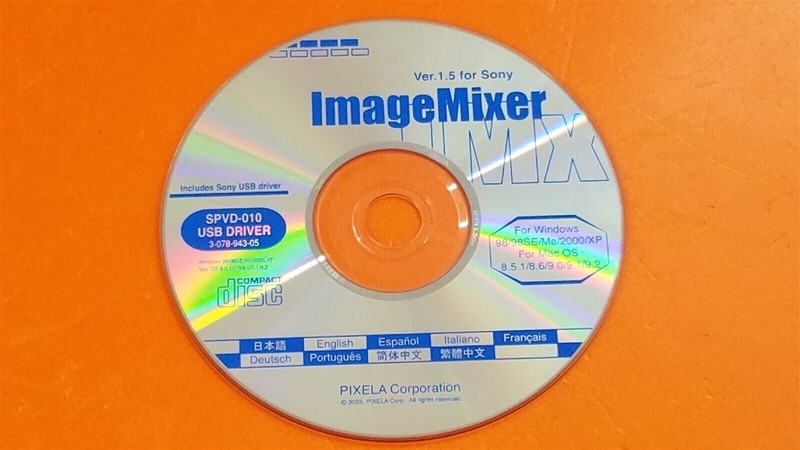 ⭐️⭐️⭐️⭐️⭐️PIXELA Image Mixer Ver. 1.5 for Sony SPVD-010 USB Driver Software CD