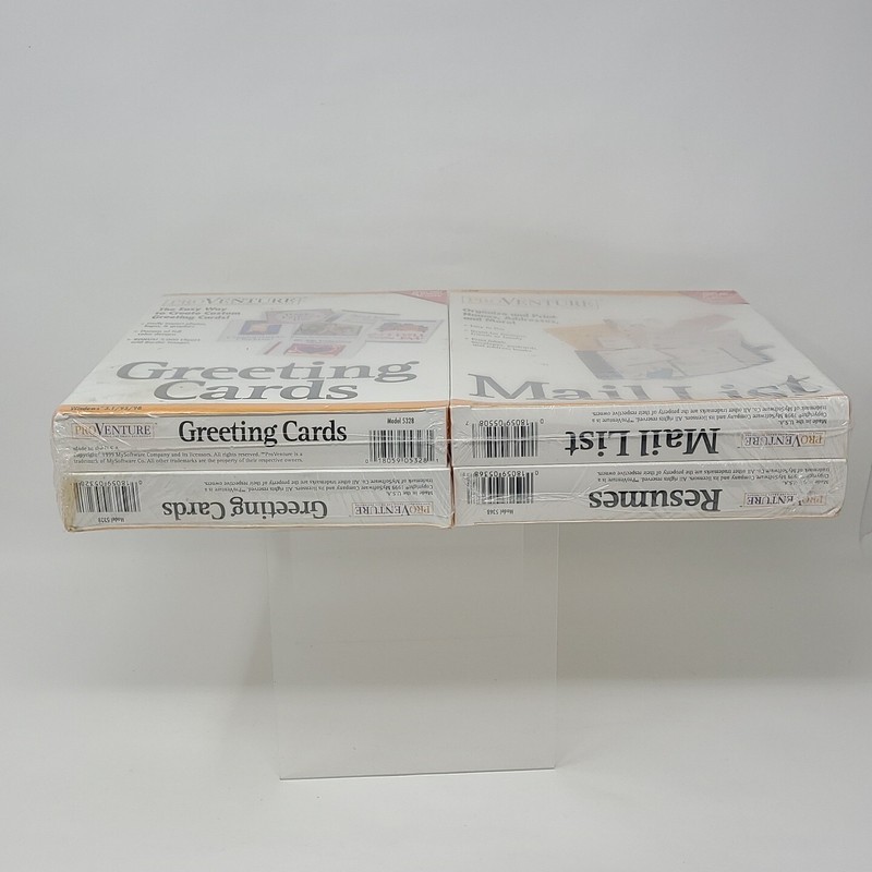 Pro Venture CD-Rom Set Greeting Cards Resumes Mail List Set of 4 New and Sealed gallery