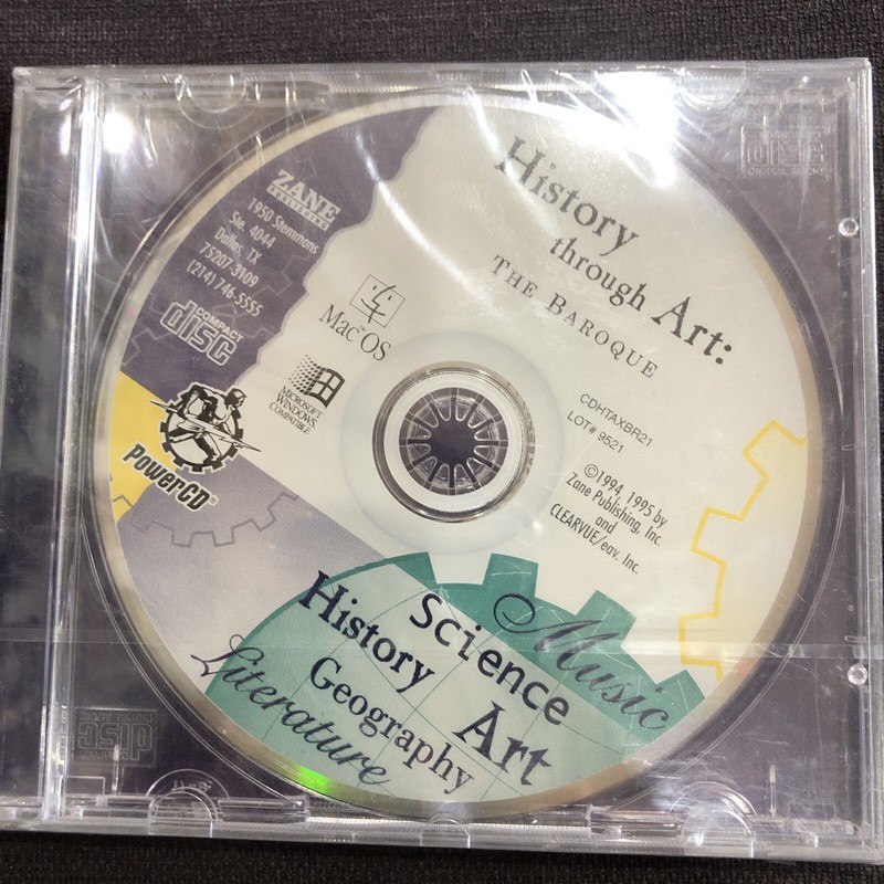History Through Art : The Baroque Cd Rom By Zane Publishing