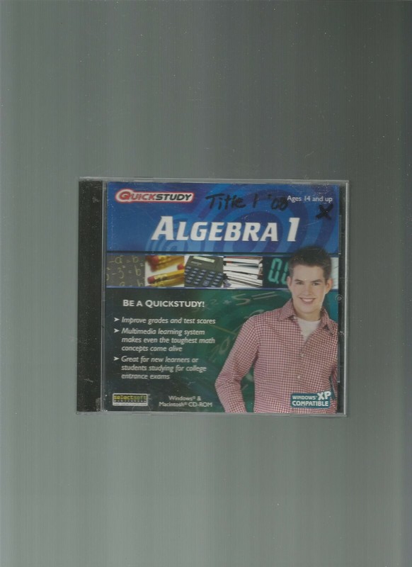 Selectsoft Publishing Quick Study Algebra 1 (Win/ Mac), VG