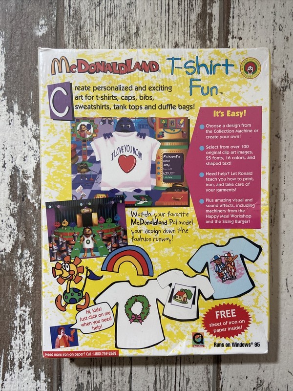 Vintage McDonaldland T-Shirt Fun- Big Box Edition #6 (PC, 1997, Expert Software) gallery
