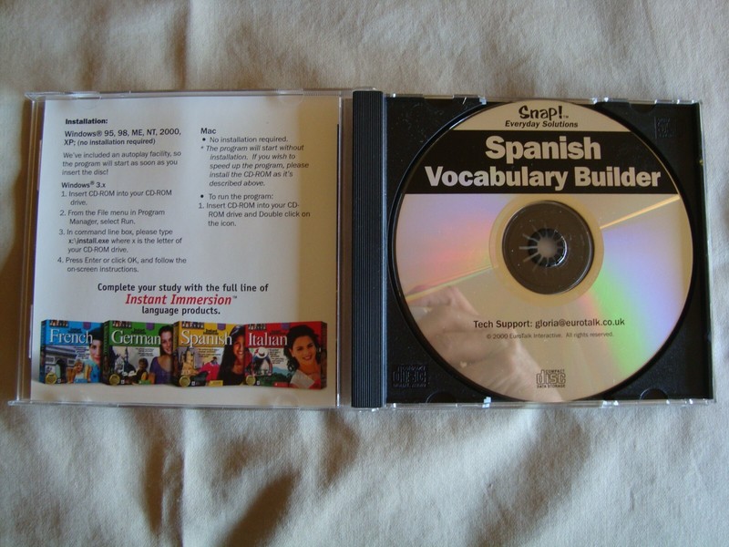 SNAP! Spanish Vocabulary Builder (Jewel Case) Windows / MAC Language Learning gallery