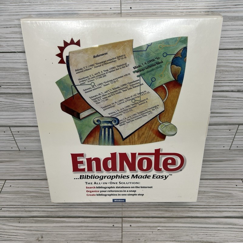 Endnote Bibliographies Made Easy Software for Windows (1999) NEW SEALED