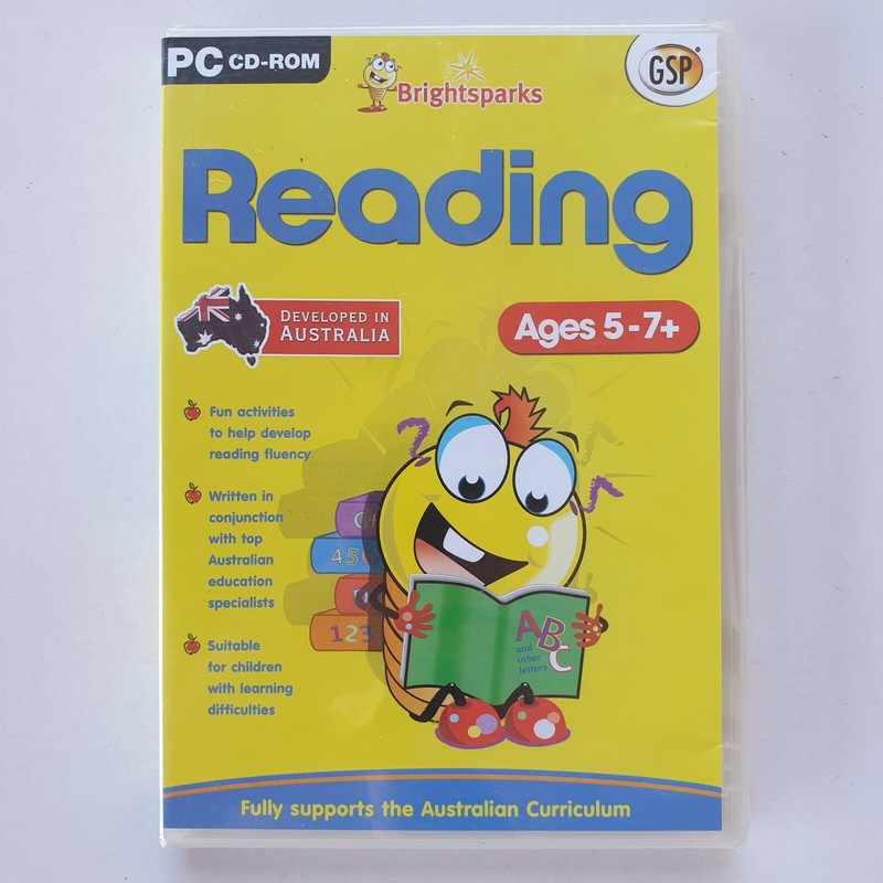 Brightsparks Reading Ages 5-7+ (PC CD-Rom) Developed in Australia (NEW / SEALED)