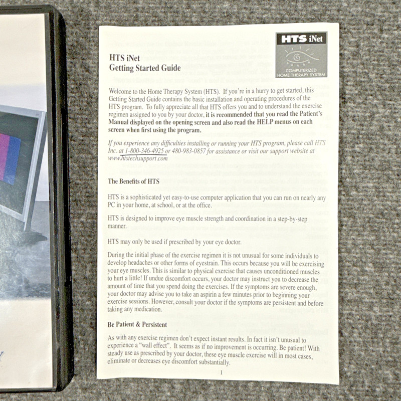 HTS iNet Computerized Home Vision Therapy CD-ROM Mac/Windows Version 9.3.8 gallery