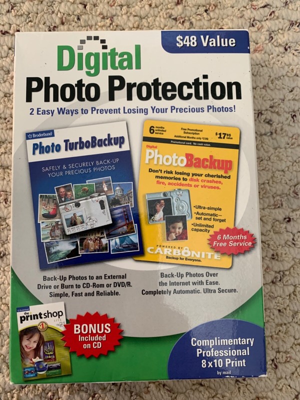 ENCORE Broderbund Digital Photo Protection $48 Value