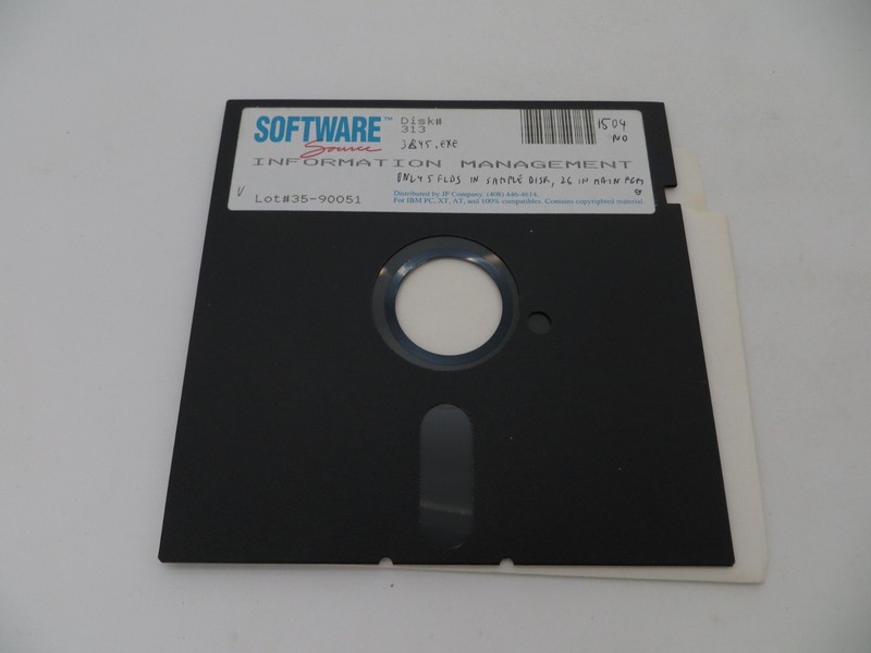 Software Source Disk #313 Information Management 5.25″ Floppy Disc IBM PC XT AT