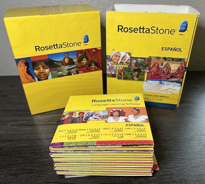 Rosetta Stone: Spanish/Espanol Level 1-5 CD Set (NO HEADPHONES INCLUDED)