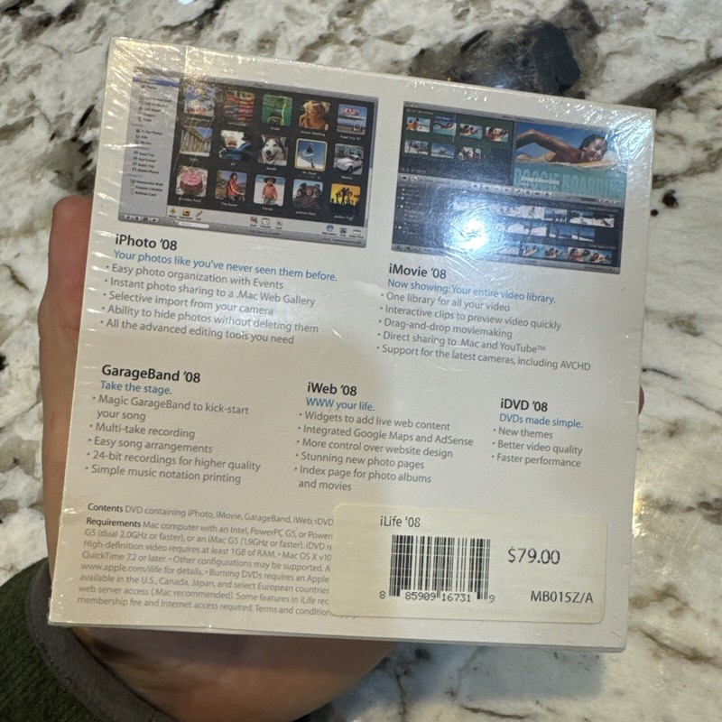 Apple iLife '08 RETAIL MB015Z/A MAC Software iPhoto iMovie DVD NEW Sealed gallery