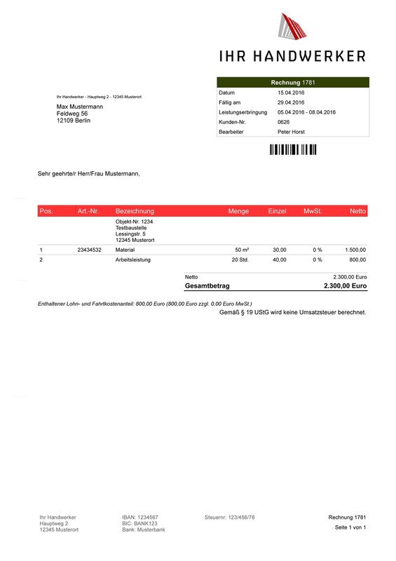 Software for craftsmen, writing offers, creating invoices network 10 PC gallery
