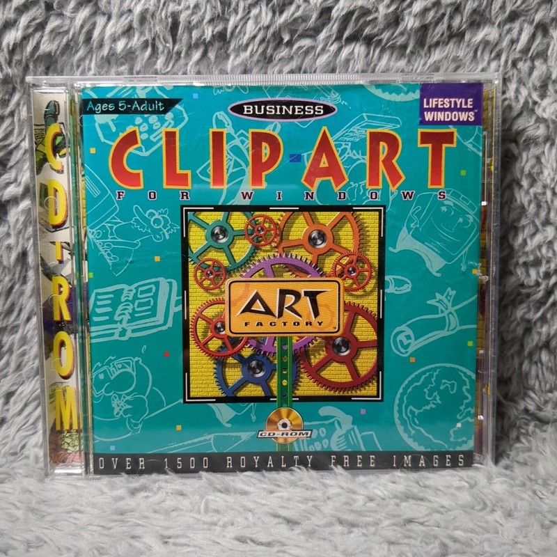 ART FACTORY: CLIP-ART FOR WINDOWS CD-ROM 1996 Vintage PC Art Pack