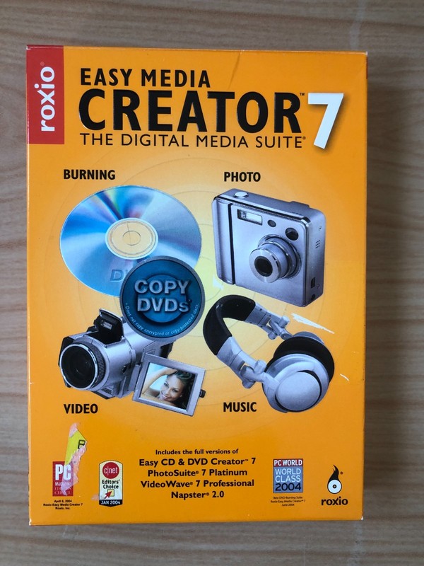 Roxio Easy Media Creator 7 The Digital Media Suite Content & Program CDs W/ Key