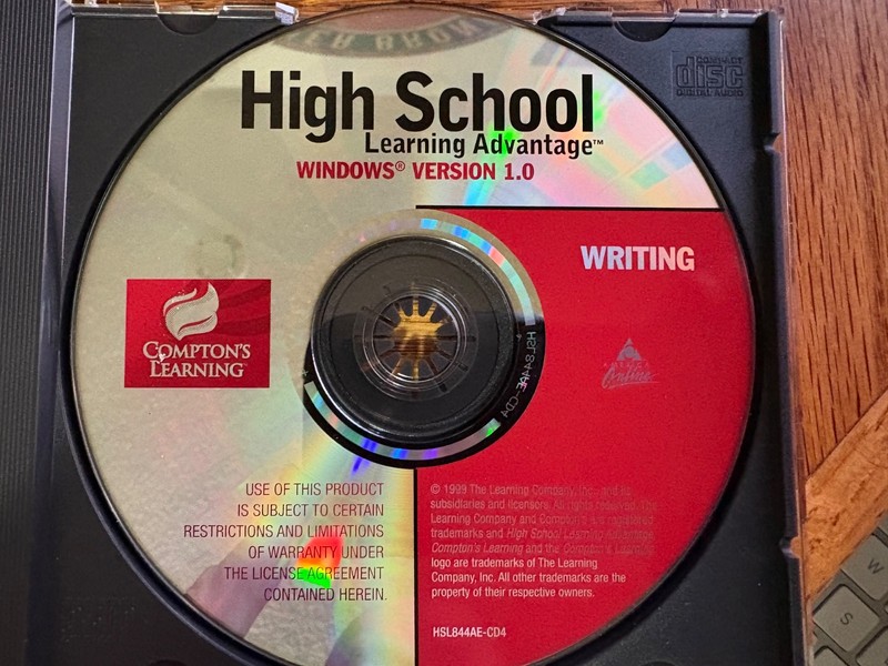 Compton’s Learning High School Learning Advantage Writing CD Software