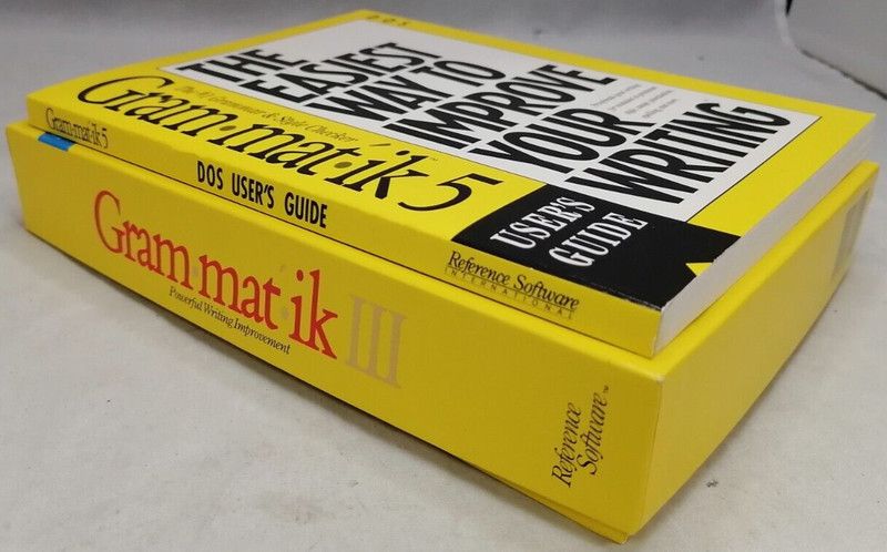 Vintage 1989 Grammatik 3 & 5 Box Set With Floppy Disks & Papers