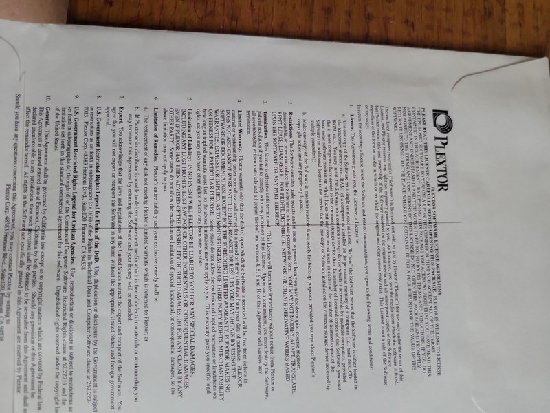 Sealed Roxio Creator Digital Media Co. CD License Agreements gallery