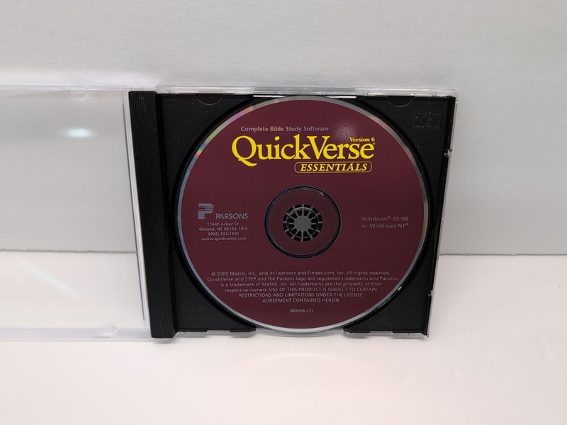 QuickVerse Essentials Version 6 Complete Bible Reference Library Win 95 98 NT