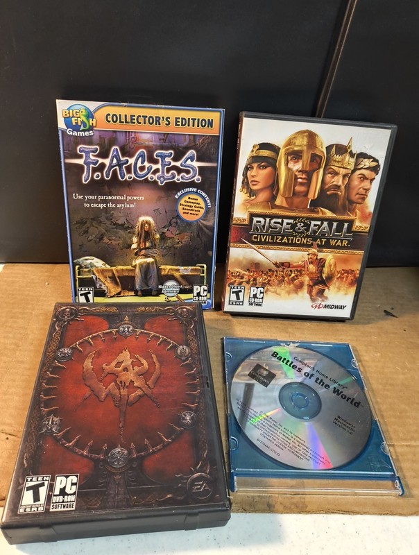 Lot of (4) Various Computer / PC Game CD-ROMs! See pics! F.A.C.E.S., Warhammer