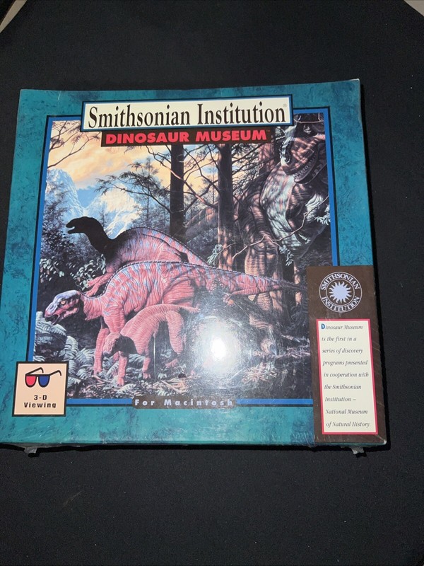 Smithsonian Institution Dinosaur Museum 1994 For Macintosh 3-D Viewing Brand new