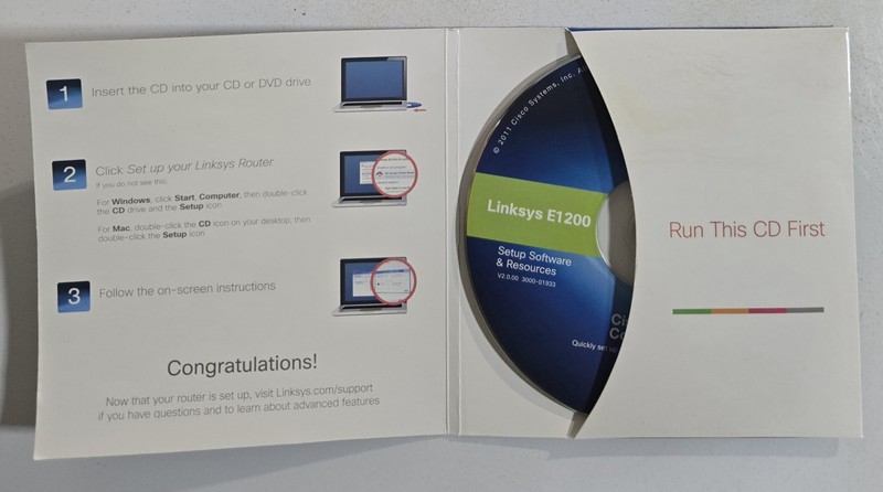 Linksys E1200 Setup CD Software & Resources For Cisco Wireless Router gallery