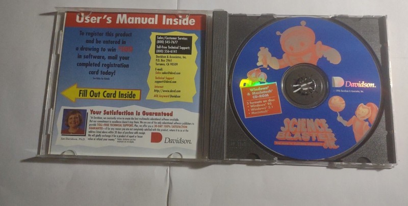 Davidson Science Blaster Jr. Windows 95 / Windows 3.1 / Mac OS CD-ROM gallery