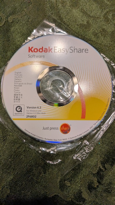 Kodak Easy Share Software version 6.3 (for Windows or Mac)