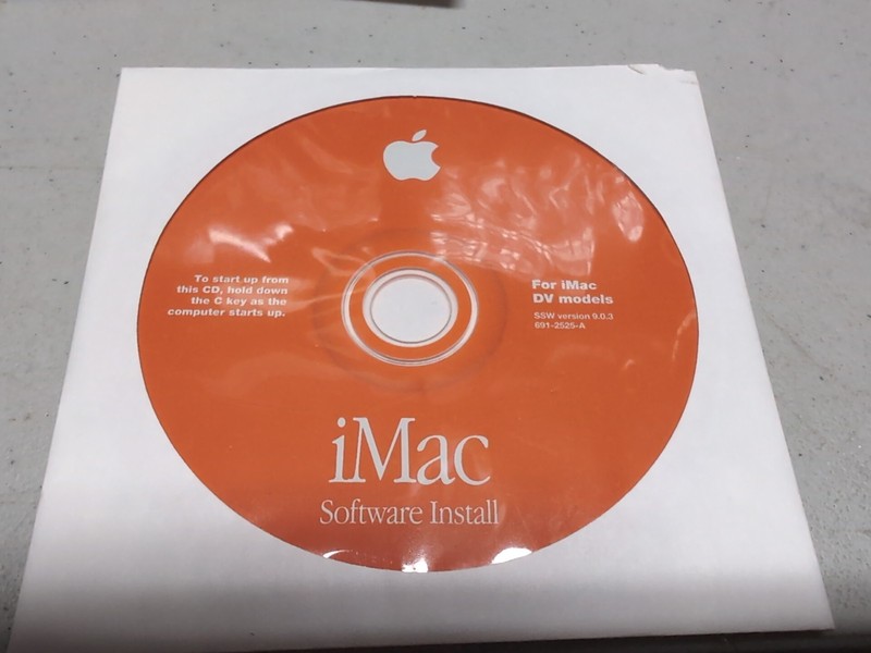 Apple iMac G3 Software Install CD For DV Models SSW 9.0.3 691-2525-A Excellent